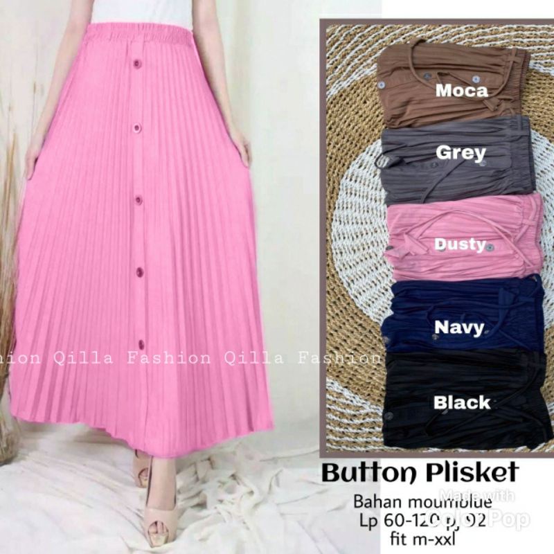 BUTTON PLISKET BY QILLA FASHION / ROK PLISKET
