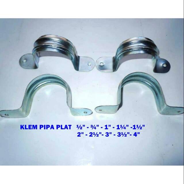 Klem Pipa Plat 1&quot;/ Pipe clamp/Klem Pipa Plat / Clamp Pipa Pipe Paralon Besi / Klem Omega Galvanis/KLEM PIPA PARALON BERKUALITAS