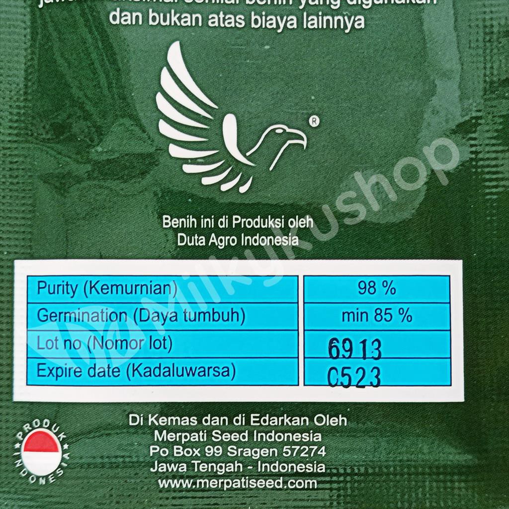 BENIH MERPATI SEED GENTALA F1  OYONG 10 BIJI SACHET KEMASAN PABRIK