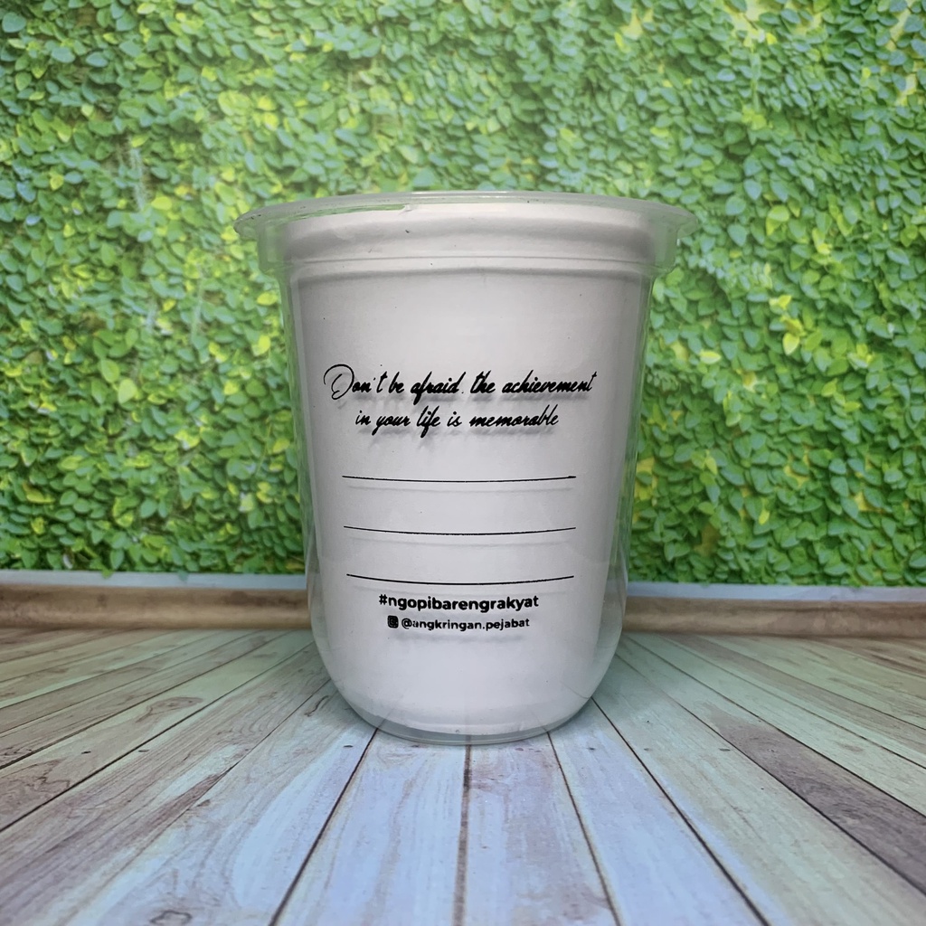 Gelas cup Oval 18 oz. merk starindo . free sablon. free desain