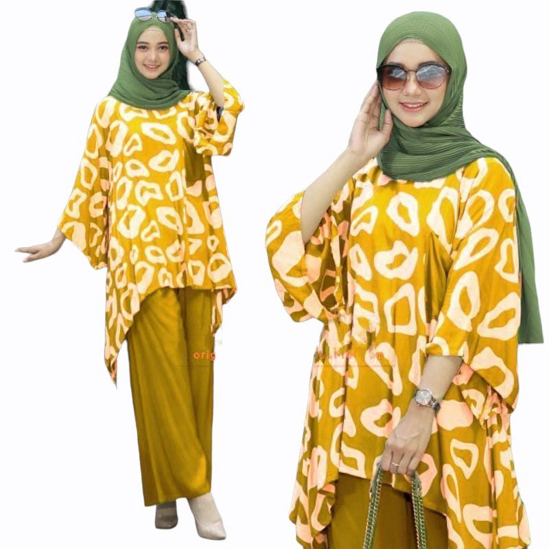 setelan waka waka/set wanita bahan rayon adem