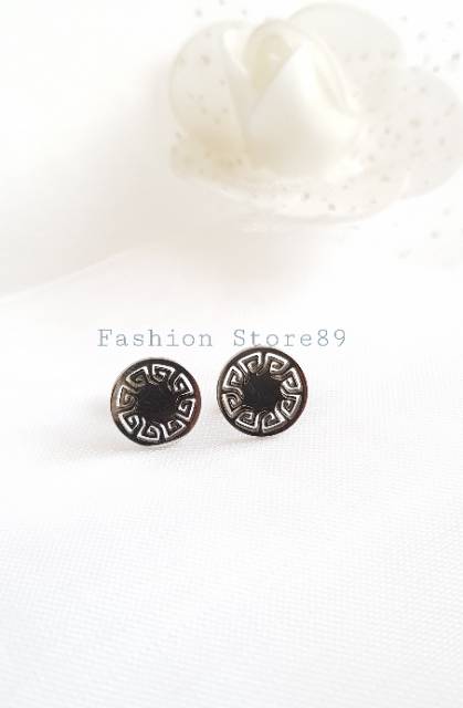 Anting tusuk Titanium import fashion pria wanita Anti Karat  romawi