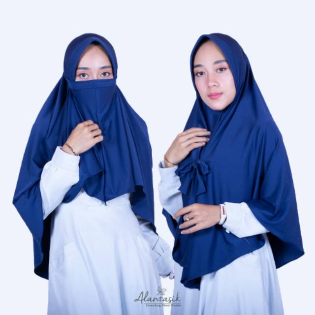 Jilbab Saudi AISYAH Pet Antem anti corona hijab instan niqob safety masker ALANTASIK R.14