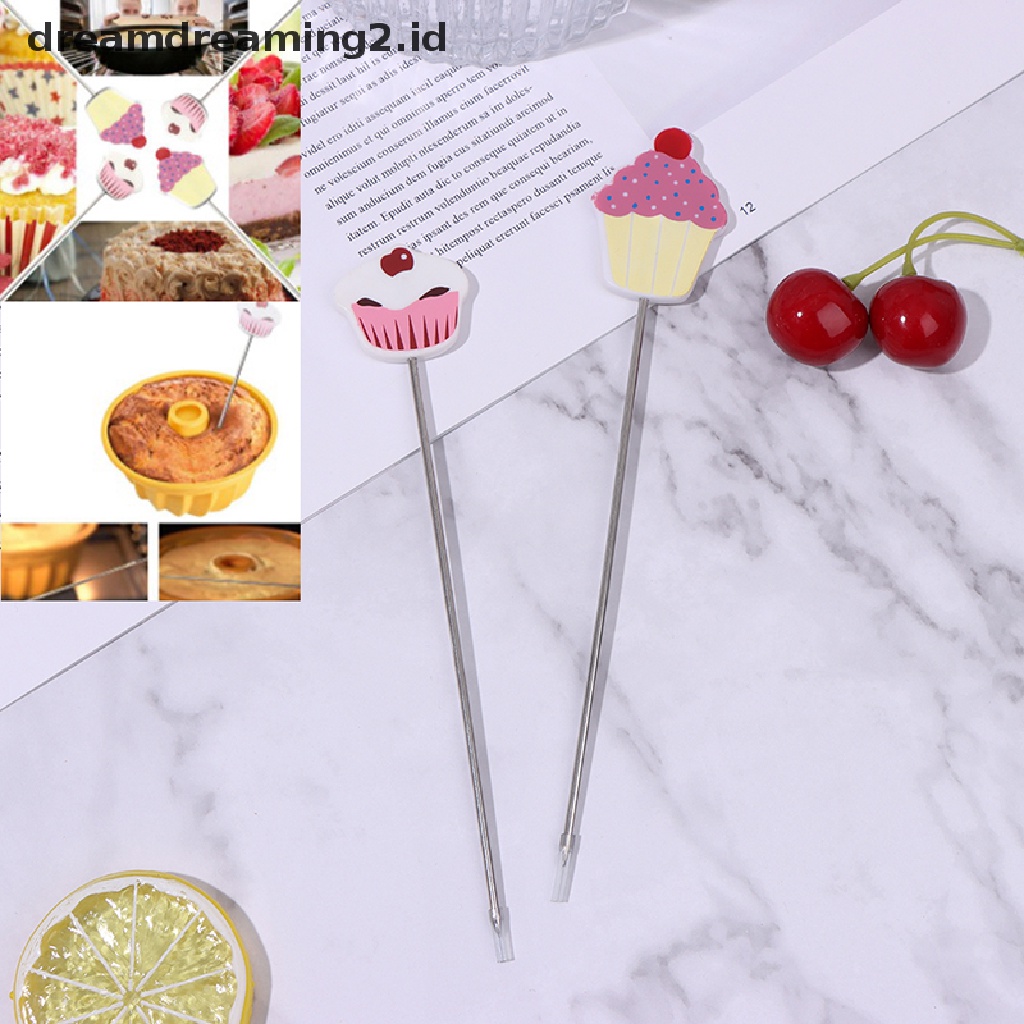 (LIKE) Tusuk Sate Kue / Cupcake / Muffin / Roti Bahan Stainless Steel