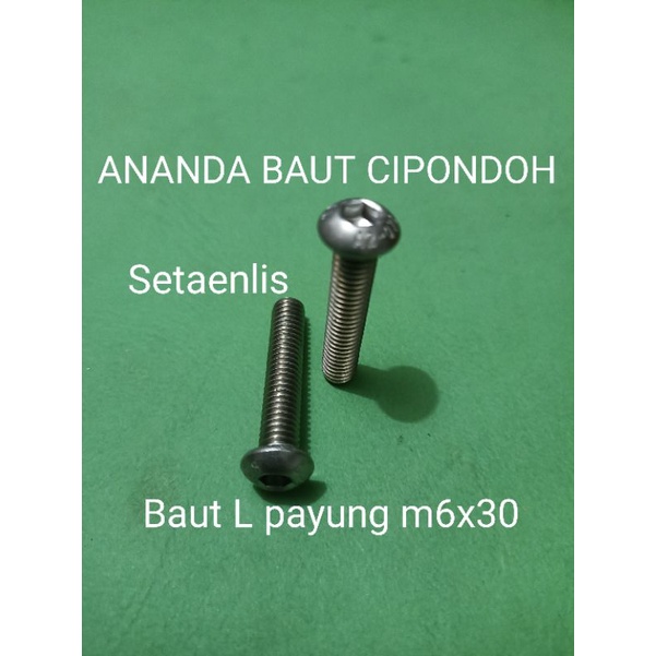 Baut L payung setaenlis m6x30