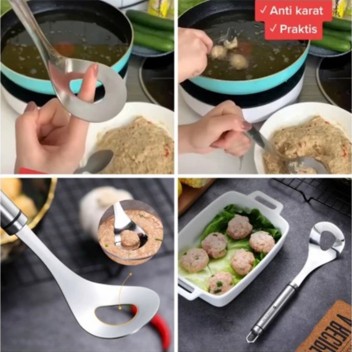 Sendok Jepitan alat Pembuat bakso cetakan Bakso Stainless Steel alat cetak bakso sendok baso scoop