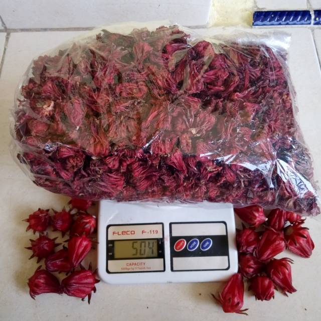 

500gr teh rosella kering, teh bunga rosella kering, rosela kering