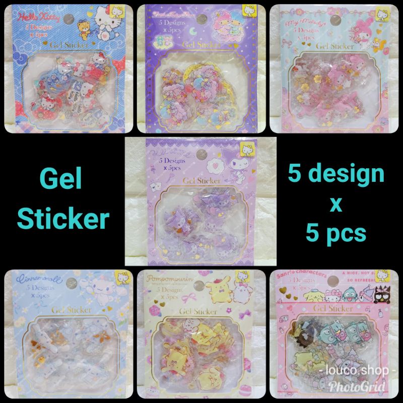 

Gel Sticker Sanrio 25 Pcs Hello Kitty My Melody Little Twin Stars Cinnamoroll Pompompurin Kuromi