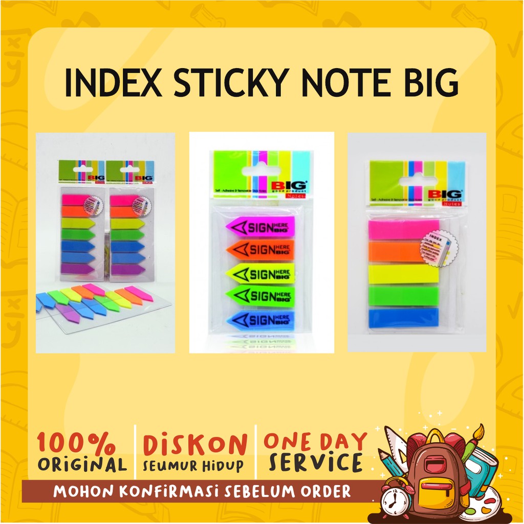 

STICKY NOTE INDEX TABS / SIGN HERE BIG