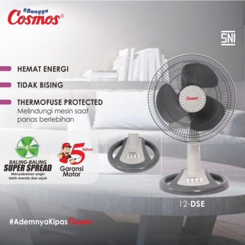 COSMOS 12 inch Kipas Angin Meja Desk Fan 12-DSE