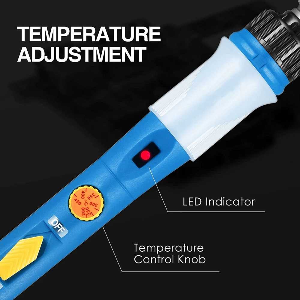 Solder Listrik / Solder 10 in 1 Adjustable Temperature LCD Display 220V 60W / Solder iron 60W/Alat solder listrik 60 Watt