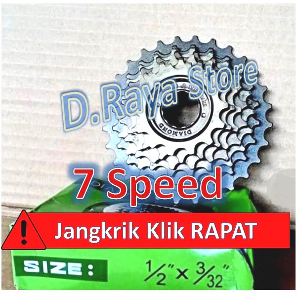 Gir Sepeda 7 Speed Freewhweel Jangkrik Klik Rapat