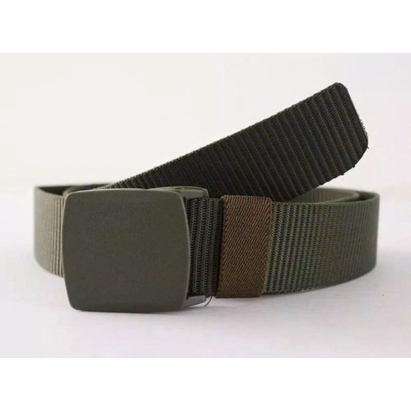 (SB02) Sabuk Military Pria Sabuk Pria Nylon Canvas Gesper Plastik Anti XRAY Bandara