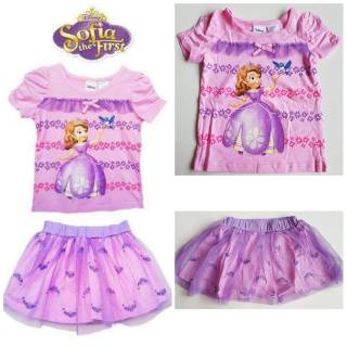  Baju  Anak  Perempuan Cewe Setelan Rok  Princess Sofia 