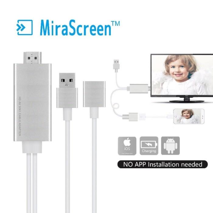 Mirascreen Hdtv A5-14 Miracast Menghubungkan Hp Ke Tv Dengan Kabel