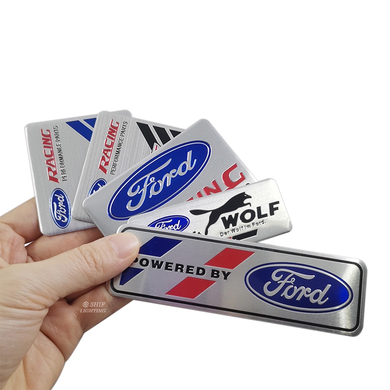 1pc Stiker Emblem Logo FORD RS ST Racing Bahan Aluminum Untuk Dekorasi Mobil