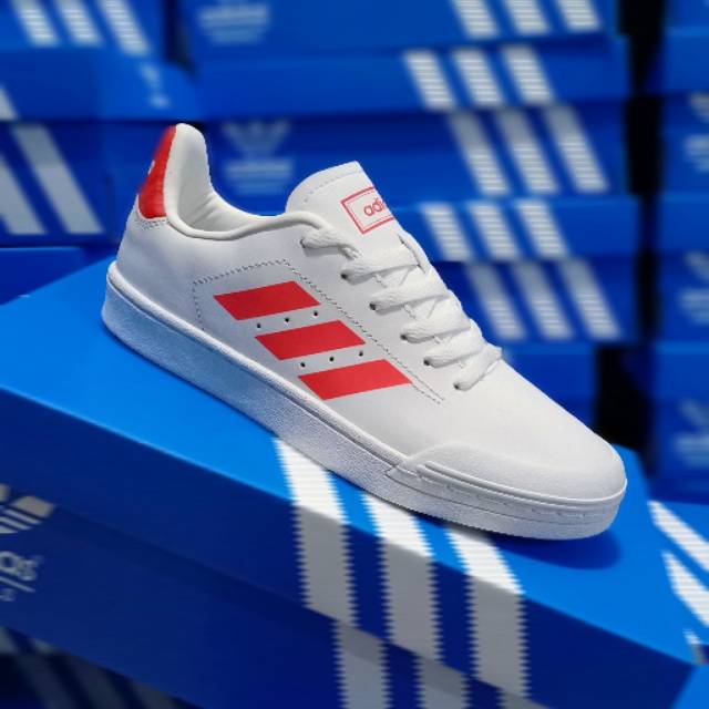 READY STOK SALE SAMPE LEBARAN ...ADIDAS COURT 70s LEATHER WHITE/OREN