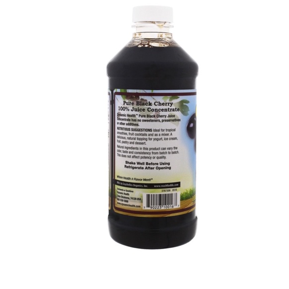 Dynamic Health Laboratories Pure Black Cherry, 100% Juice Concentrate, Unsweetened, 16 fl oz (473 ml)