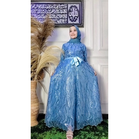 S_E>>GAMIS SYAHRINI - DRESS PESTA MEWAH - GAMIS TERBARU - GAMIS MODERN - FASION MUSLIM