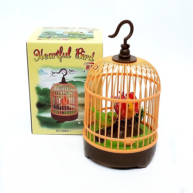 Mainan Anak Heartful Bird Toy Burung Dalam Sangkar Sensor Suara Musik Mainan Anak Best Gift