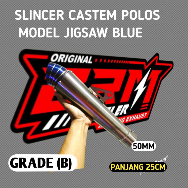 Slincer Knalpot Racing JIGSAW BLUE ORI BRM POLOS model knalpot fantera dos dpj jrm cld cld pekajaman