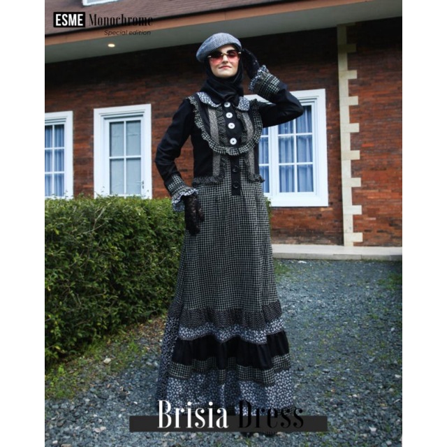 (NEW) Gamis ESME MONOCHROME BRISIA DRESS