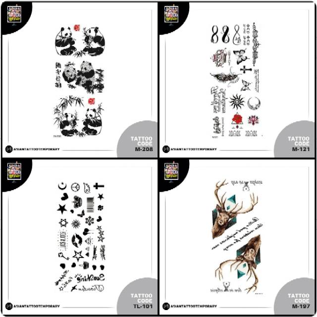 PROMO per LEMBAR tatto temporer TL/tato kulit impor ori