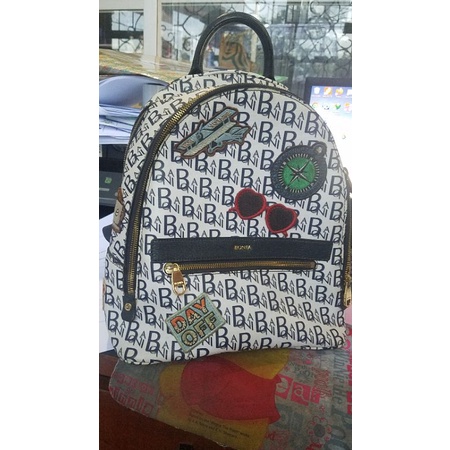 Ransel Bonia Stamp Putih Preloved