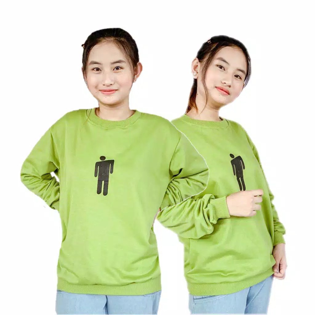 BILLIE EILISH OBLONG LOGO SWEATER WANITA - ATASAN TEBAL TERLARIS