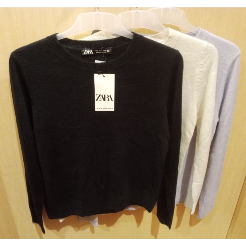 kaos Zara polos wanita lengan panjang original