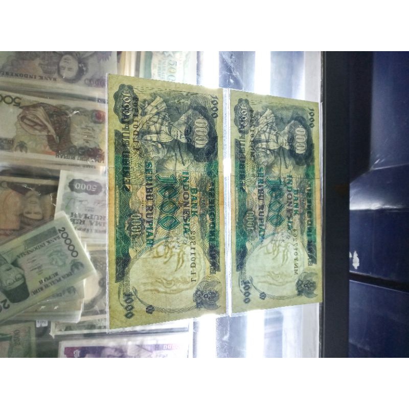 uang kuno 1000 diponegara 1975 asli murah
