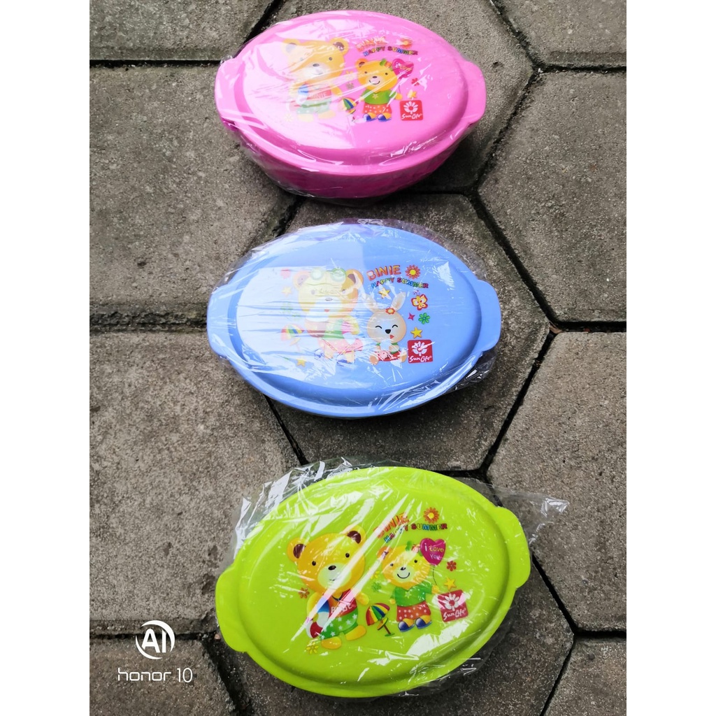 Lunch box/Tempat makan anak untuk bekal /souvenir ulang tahun merek Sunlife plastik