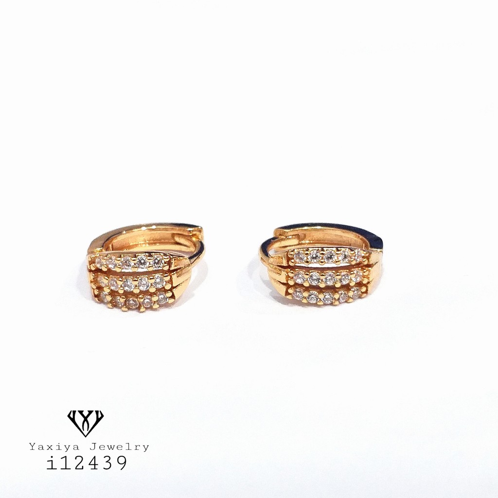 

Anting Jepit Emas Wanita Perhiasan Lapis Emas 18K Yaxiya Jewelry 199