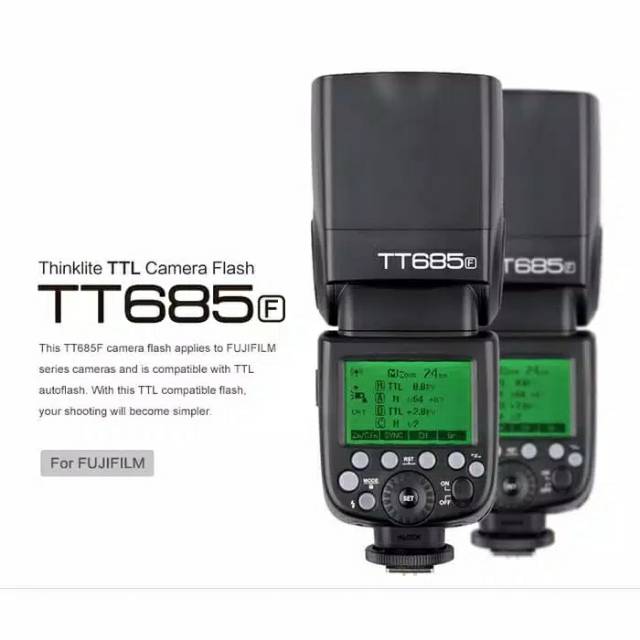 Paket hemat GAC flash GODOX TT-685F TT685F TT-685 Fuji  + triger GODOX X2T F