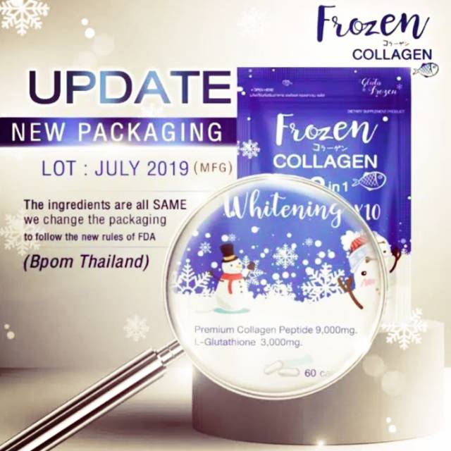 FROZEN COLLAGEN | GLUTA FROZEN WHITENING  GLUTA 60 KAPSUL