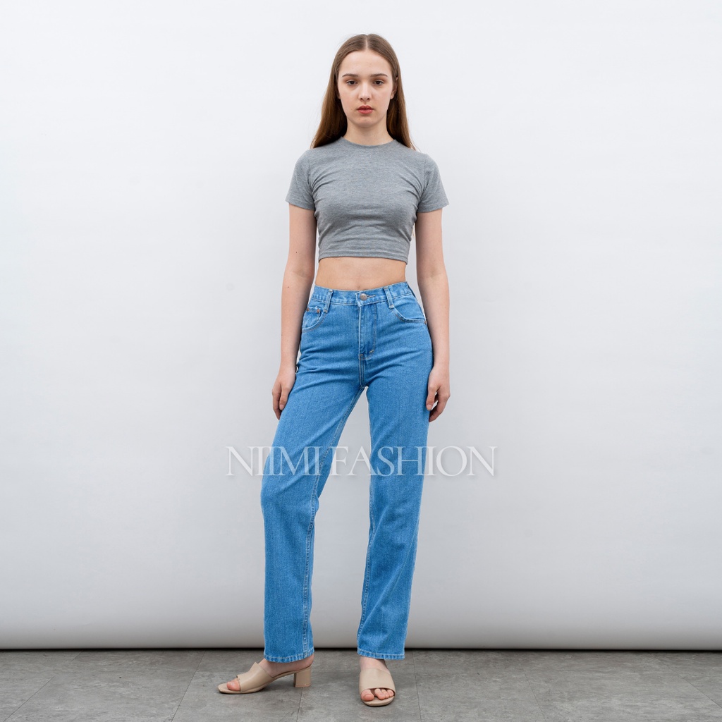 NIMI - Beyza Jeans Celana Baggy Jeans Wanita Celana Highwaist Mom Jeans Break Free