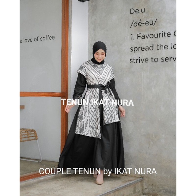 ( READY STOK ) DRESS RAISA Couple Tenun Lebaran