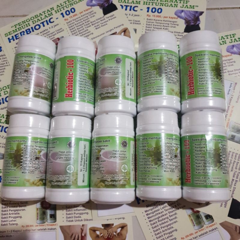 Herbiotic 100 Original Paket 10 Botol Termurah