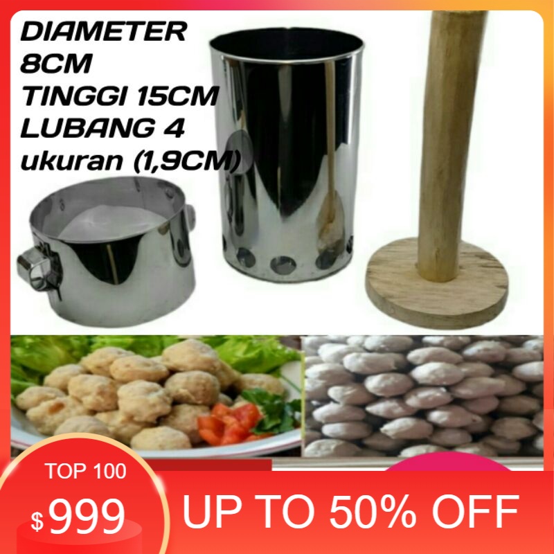 alat cetakan pentol cilok manual 1,9cm/ cetakan bakso lubang 4 stainless anti lengket murah COD MESI