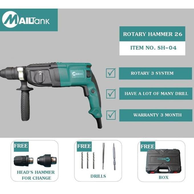 MAILTANK MESIN BOR BOBOK DEMOLITION HAMMER JACK HAMMER MAILTANK SH-04