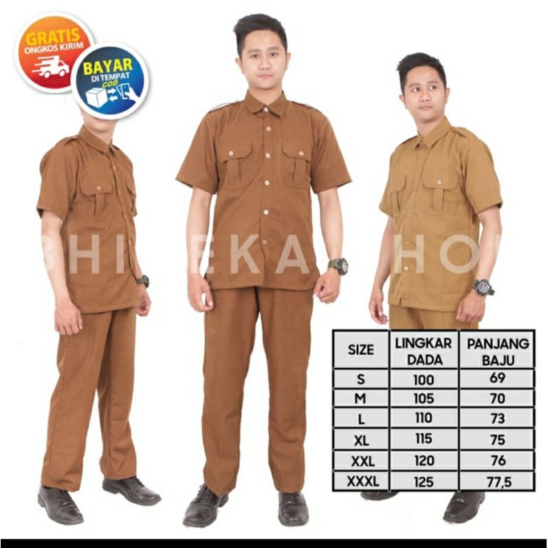seragam pemda baju dinas baju pdh jumbo standar jumbo baju pns