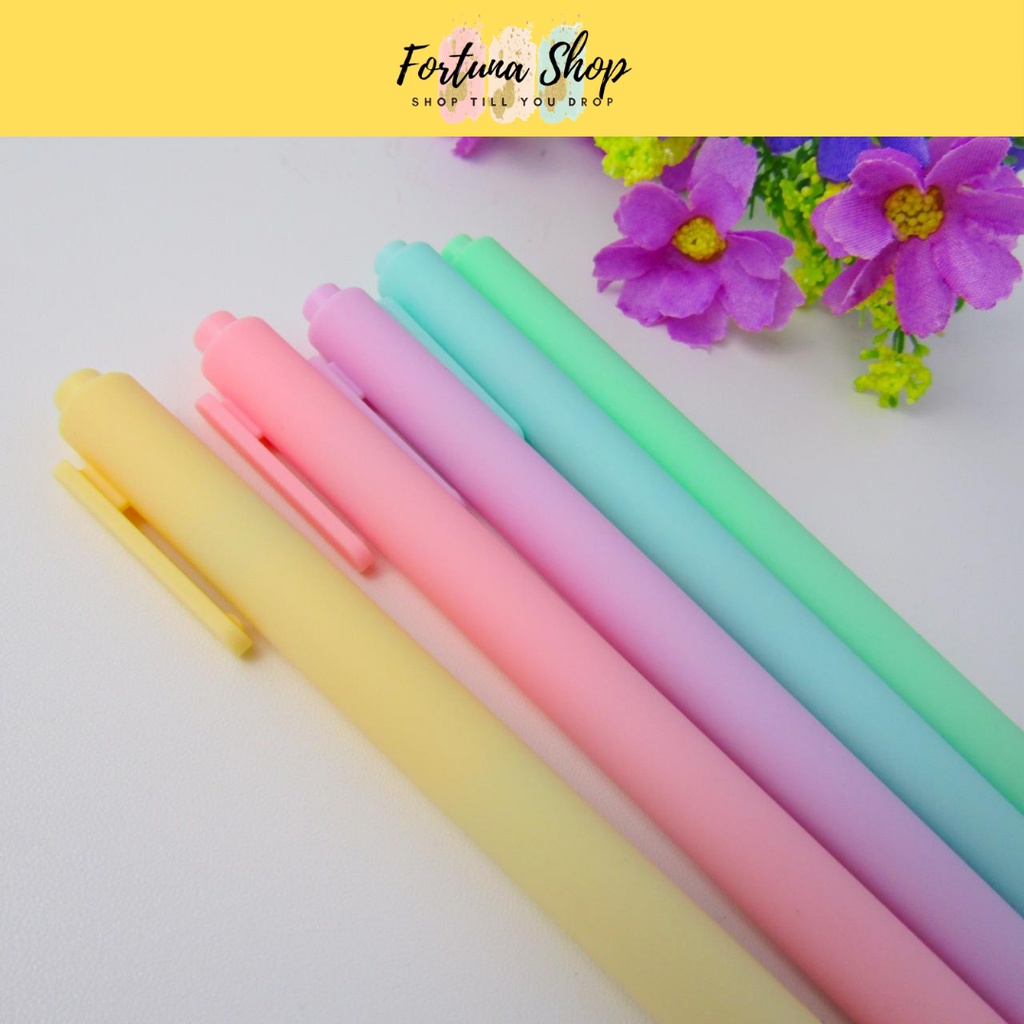 

Pen Cetek Makaron Pastel Macaron Tinta Hitam Bolpoint Alat Tulis Kantor Warna Warni Pen Lucu Imut COD
