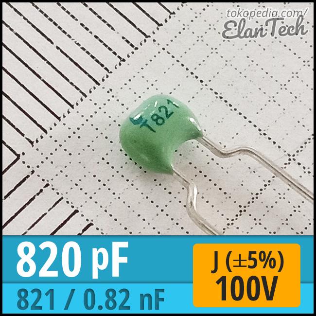 820Pf / 821 Mlcc Torch Ceramic Capacitor 820 Pf Kapasitor Elantech