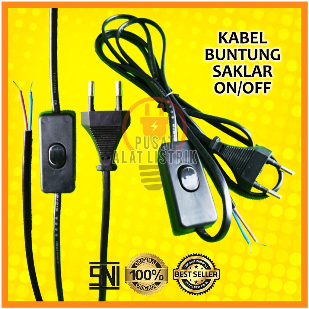 KABEL BUNTUNG SAKLAR ON OFF 1.8 M / JECK KABEL ON OFF COLOKAN KABEL POWER ON OFF