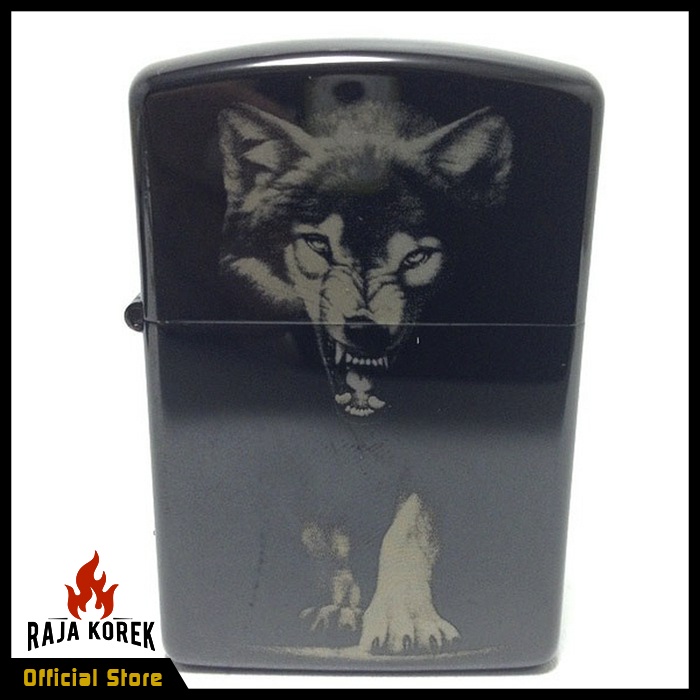 Korek Api Lighter Zippo Wolf Serigala Bonus Box Exclusive