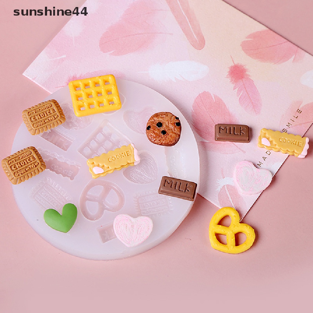 Sunshine 1pc Cetakan Resin Diy Bahan Silikon Untuk Dekorasi Kue / Biskuit