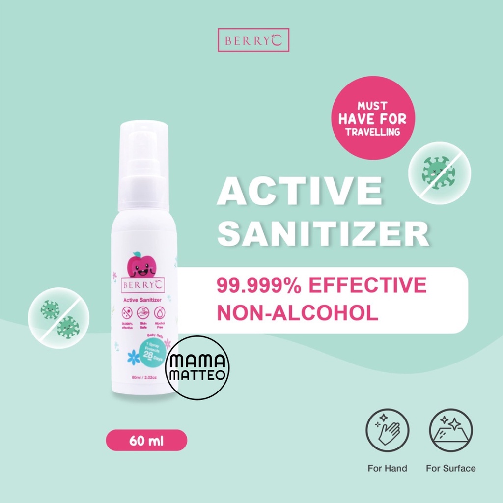 BerryC / Berry C Active Sanitizer Spray 60ml dan 100ml (travel size)