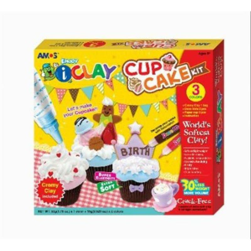 AMOS i CLAY Cup Cake Kit 3 Colors - IC3BK- (PROMO MURAH) Harga Normal Rp 189.000