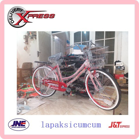 SEPEDA CEWEK SEPEDA WANITA  MINI 26 LIMITED PHOENIX STAR SEPEDA DEWASA KERANJANG + BONCENGAN