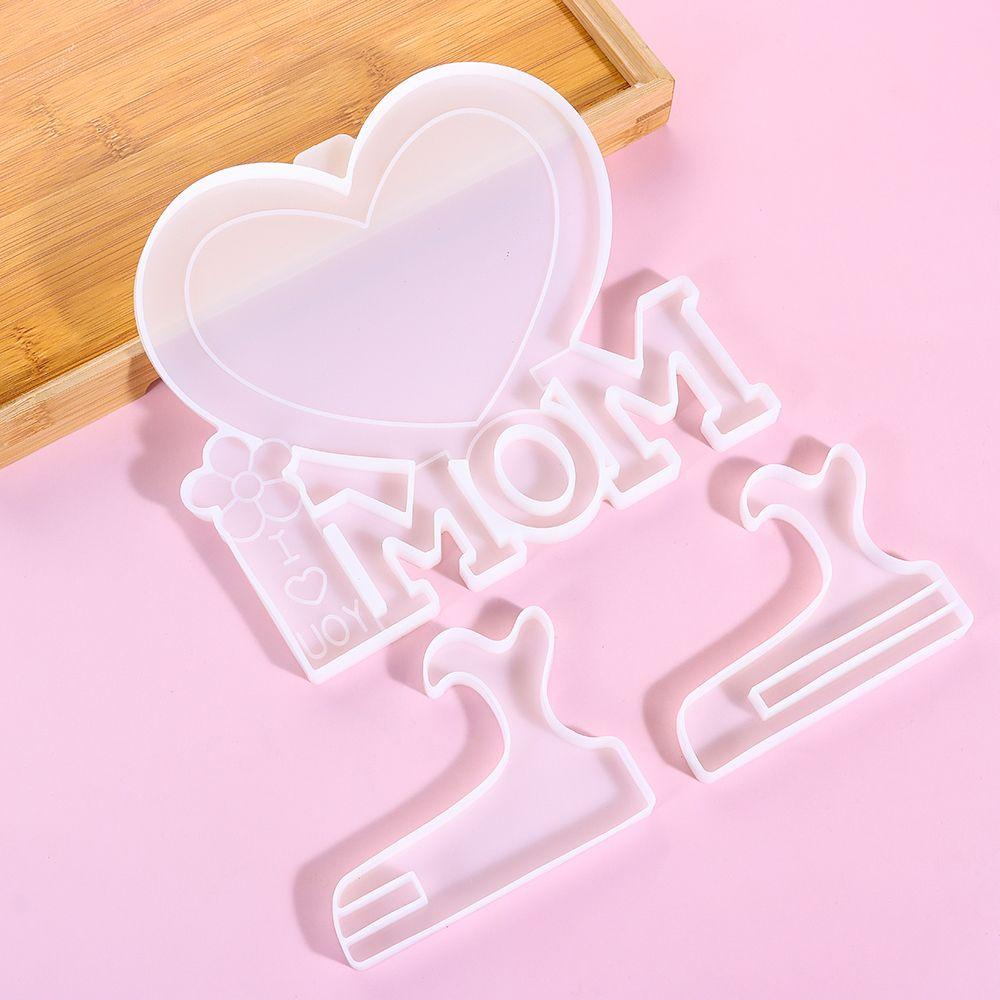 Cetakan Bingkai Foto Nanas New MOM Letter Silicone Mold Cetakan Hari Ibu